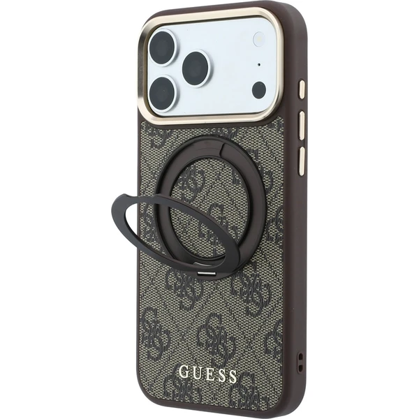 Guess PU 4G Ring Stand MagSafe kryt iPhone 18 Pro hnědý - Puzdra - Obrázok afa976ca07a14efbbefadedee24b8be6