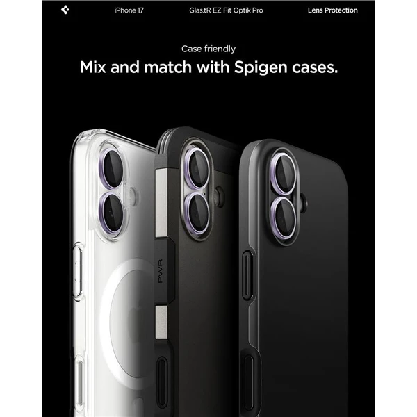 Spigen Glass TR EZ Fit Optik Pro skla iPhone 17 purple (2 ks) - Ochranné fólie a sklo - Obrázok afb22094f1414876a3f76ab49ecc63ba
