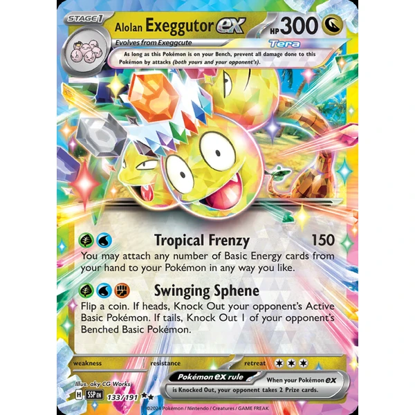 Alolan Exeggutor ex (SSP 133) - Surging Sparks [Holo] - Kusové karty - Hlavný obrázok