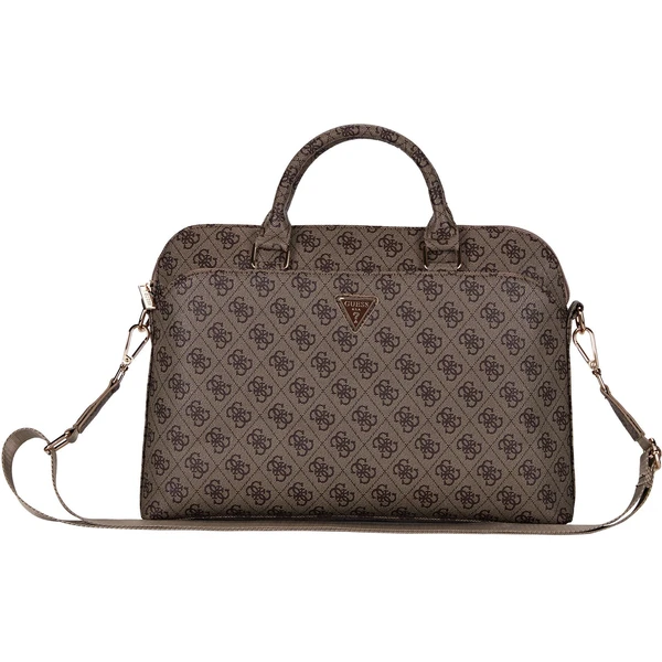 Guess PU 4G Triangle Logo taška na notebook 13-15" hnedá - Crossbody - Hlavný obrázok