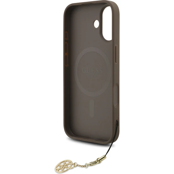 Guess 4G Charm kryt iPhone 17 hnedý - Puzdra - Obrázok b004cf3a46b8456dba69ad97e23c3a21