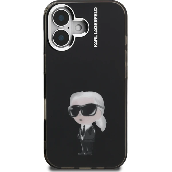 Karl Lagerfeld IML Aquarelle Karl kryt iPhone 16 čierny - Puzdra - Obrázok b06c2b48eb344d0a89adbea95943be56