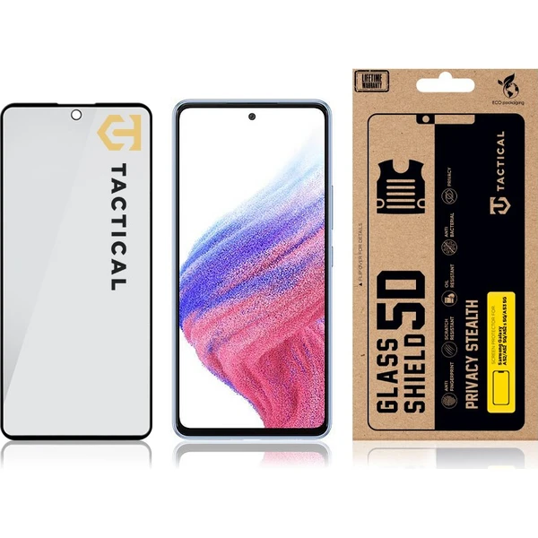 Tactical Glass Shield Privacy Stealth 5D sklo Samsung Galaxy A52/A52 5G/A52s 5G/A53 5G čierne - Ochranné fólie a sklo - Obrázok b076128845f4461e97dd7f86c44b2749