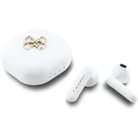 Guess 4G Metal Logo TWS Bezdrôtové slúchadlá biela - Slúchadlá