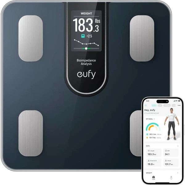 Anker eufy C20 chytrá osobná váha čierna - Inteligentné váhy - Hlavný obrázok