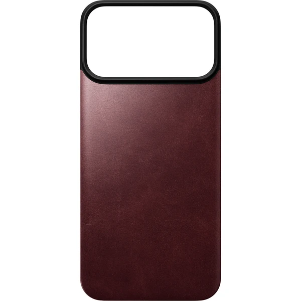 Nomad Magnetic Leather Back (Horween) MagSafe kožený kryt iPhone 18 Pro Max Burgundy - Puzdra - Obrázok b0e9b145ab0a43ffa2727b2caa1aa051