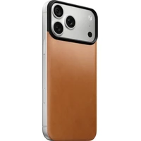 Nomad Magnetic Leather Back (Horween) MagSafe kožený kryt iPhone 17 Pro Max/18 Pro Max Saddle - Puzdra