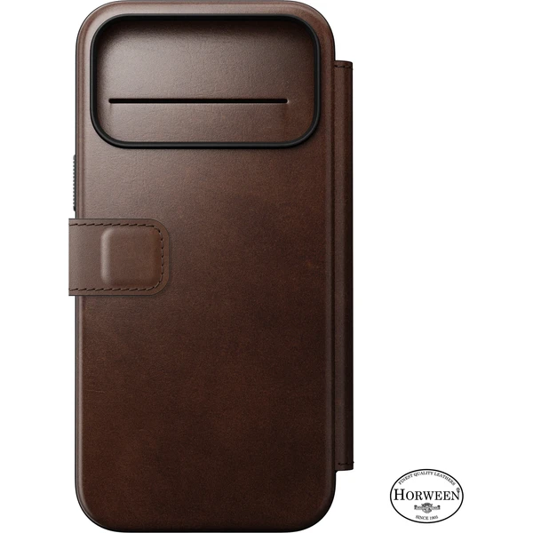 Nomad Modern Leather Folio (Horween) MagSafe kožené puzdro iPhone 18 Pro Max Rustic Brown - Puzdra - Obrázok b0fddec2ed5b4eb285602904df140725