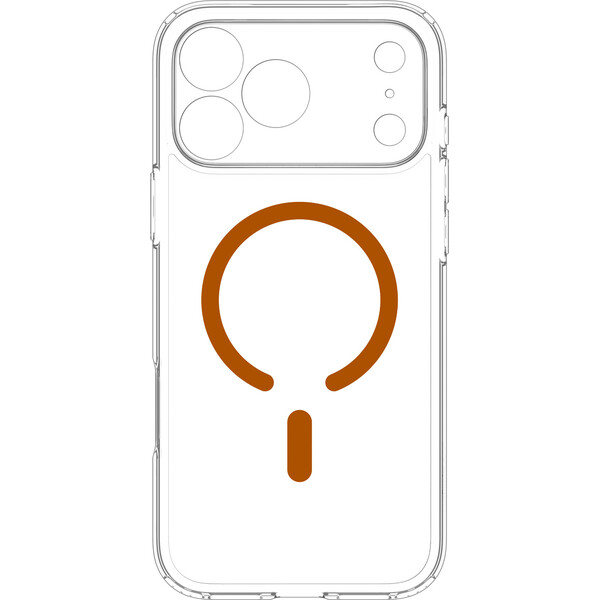 Spigen Ultra Hybrid MagSafe kryt iPhone 18 Pro/17 Pro clear orange - Puzdra - Obrázok b12719577eeb437484c7138a92f58684