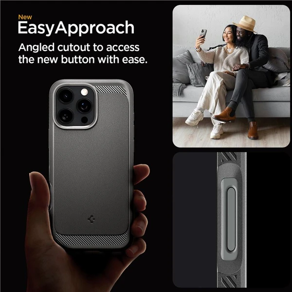 Spigen Rugged Armor MagSafe kryt iPhone 16 Pro gray - Puzdra - Obrázok b12eb49b7c5d40b880cc511aff1daacc