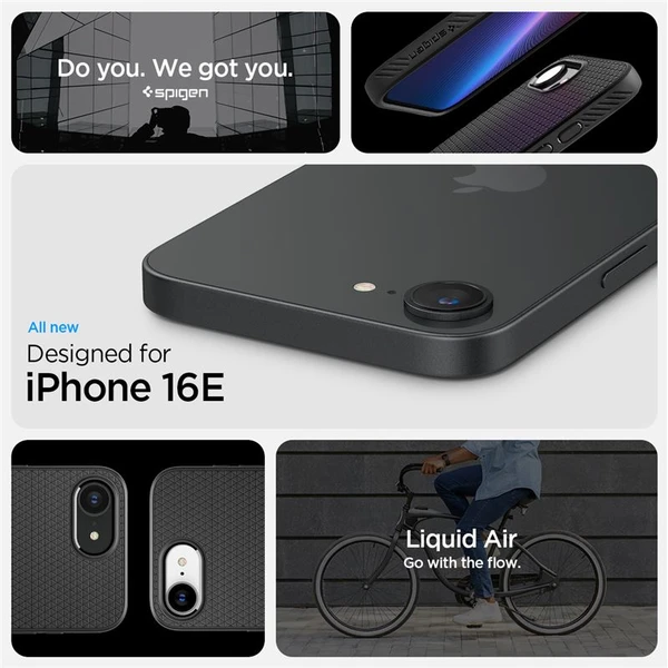 Spigen Liquid Air kryt iPhone 17e/16e matne čierny - Puzdra - Obrázok b14de68e63c54c588790c401d9dc4591