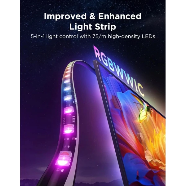 Govee TV Backlight 3 Pro 75-85" SMART LED podsvietenie RGBIC - Inteligentné osvetlenie - Obrázok b15baee8129c4ae8be881553fc4efe73