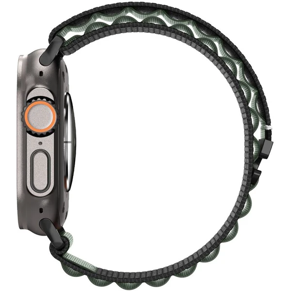 Spigen Fabric Band (hook) remienok Apple Watch 49/46/45/44mm čierny/zelený - Remienky - Obrázok b1700abf249e477aacb468a444e6254c