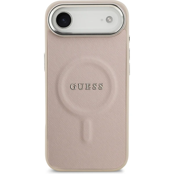 Guess PU Saffiano MagSafe kryt iPhone Air ružový - Puzdra - Obrázok b197958f4f1d4f52a8d10a7651b69a5d
