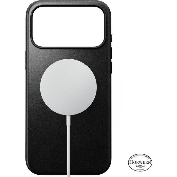 Nomad Modern Leather (Horween) MagSafe kožený kryt iPhone 18 Pro Max Black - Puzdra - Obrázok b1b3776bf235415fac2d475e9cb0de60