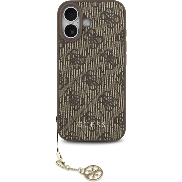 Guess 4G Charm kryt iPhone 17 hnedý - Puzdra - Obrázok b1b6b9c93676423889f1e83d00b4f9cb
