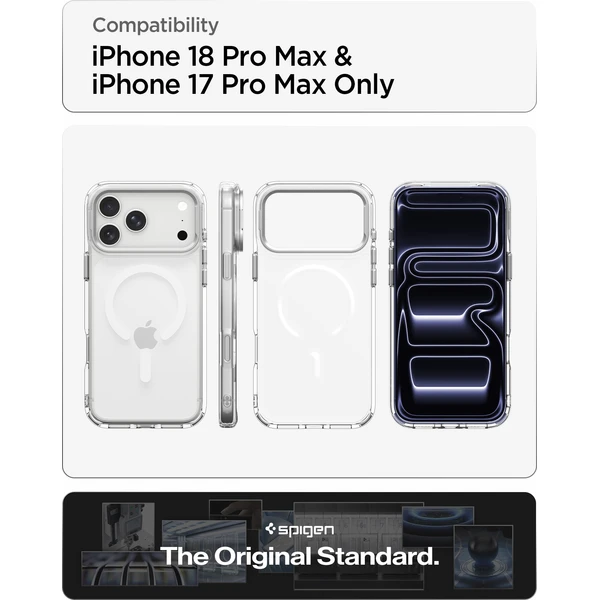 Spigen Ultra Hybrid Optik S MagSafe kryt iPhone 18 Pro Max/17 Pro Max transparentný strieborný - Puzdra - Obrázok b1d135f702dc46e0b3d3eaa9f6ab7187