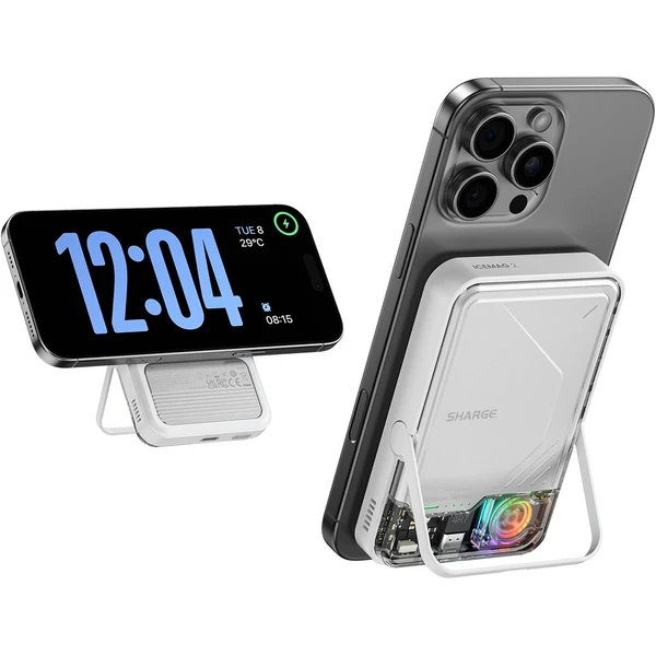 SHARGE IceMag 2 Qi2/MagSafe powerbanka s aktívnym chladením sivá - Powerbanky - Obrázok b1f8fe917c5c4f2f8d68fe8546987b92