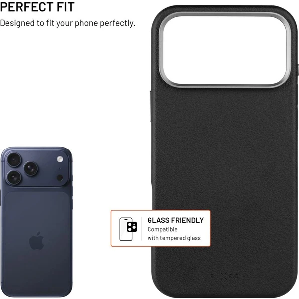 FIXED MagLeather kožený kryt s MagSafe Apple iPhone 17 Pro Max čierny - Puzdra - Obrázok b225572ba2964bb5a5ab24da292759e5