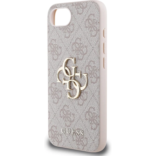 Guess PU 4G kovový kryt loga iPhone 17e/16e ružový - Puzdra - Obrázok b23d79c6e90d4e9d9f6099facd4cc1a1
