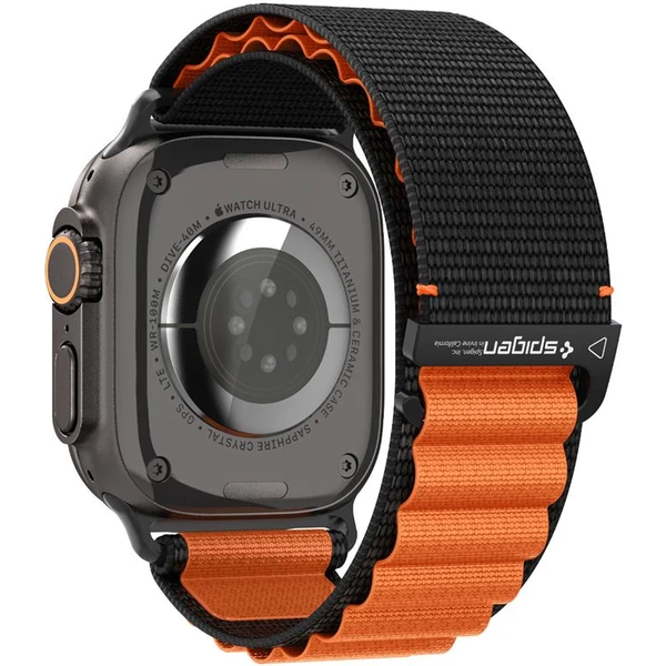 Spigen Fabric Band (hook) remienok Apple Watch 49/46/45/44mm čierny/oranžový - Remienky - Obrázok b246ff0603294d07a877079a27ad9867