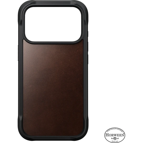 Nomad Rugged Leather (Horween) MagSafe kožený kryt iPhone 18 Pro Rustic Brown - Puzdra - Obrázok b25ae7028f48420590ef2f8bbacdb5cc