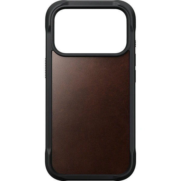 Nomad Rugged Leather (Horween) MagSafe kožený kryt iPhone 18 Pro Rustic Brown - Puzdra - Obrázok b2625c58f3ba435abda37b23c18ed2c9