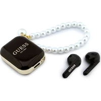 Guess Pearl Strap TWS bezdrôtové slúchadlá čierne - Slúchadlá