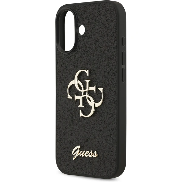 Guess PU Fixed Glitter 4G Metal Logo kryt iPhone 17 čierny - Puzdra - Obrázok b2987a6559474240b415356c65cf262a