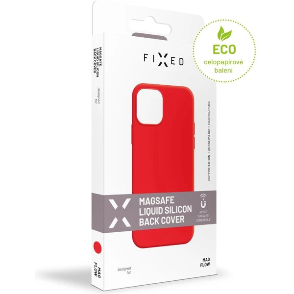 FIXED MagFlow silikónový kryt s MagSafe Apple iPhone 17e/16e červený - Puzdra - Obrázok b2cf177ba0884761b94f4c7a252d5e36