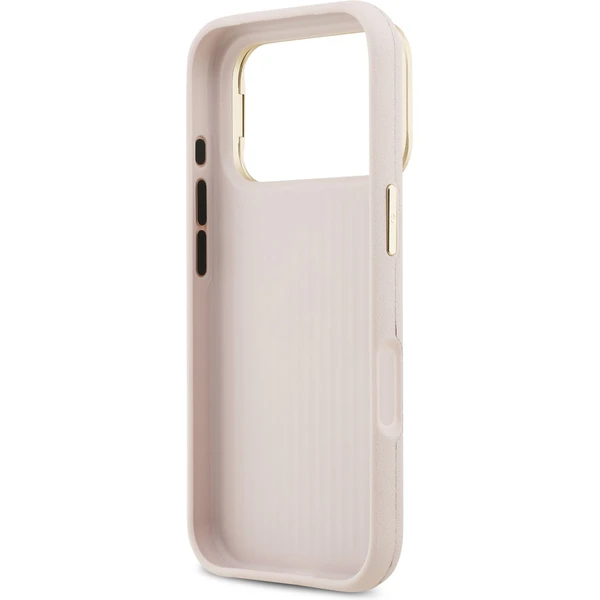 Guess PU Grained 4G Logo Stand Camera Frame kryt iPhone 17 Pro ružový - Puzdra - Obrázok b2e1e548472046bda5371d6b7fff68d6