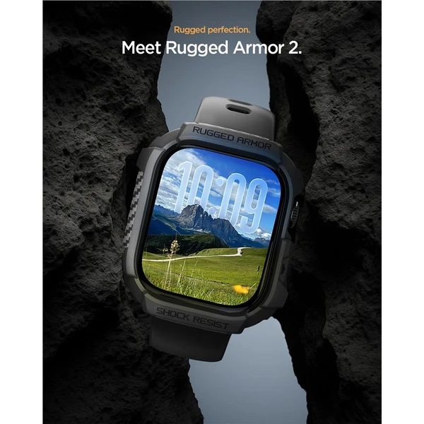 Spigen Rugged Armor 2 púzdro Apple Watch 11 (46mm) matte black - Puzdra - Obrázok b2e34c92a3524b1dad6031535425f1cb
