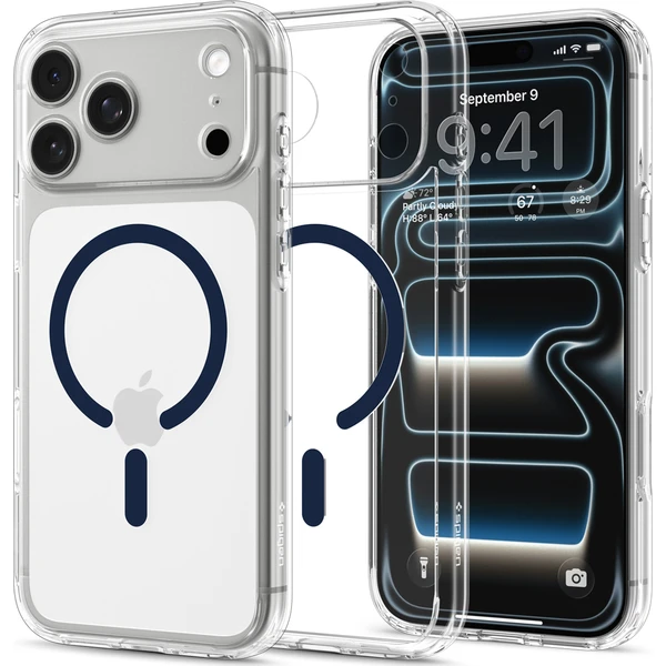Spigen Ultra Hybrid MagSafe kryt na iPhone 18 Pro Max/17 Pro Max číry tmavě modrý - Puzdra - Obrázok b2fbd83f057f4e32a72078c4e2a07550