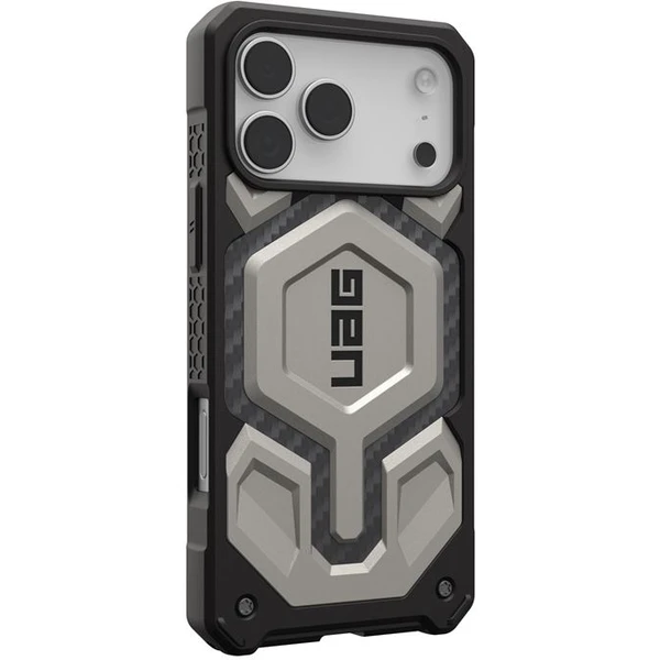 UAG Monarch Pro MagSafe Titanium kryt iPhone 17 Pro Max strieborný - Puzdra - Obrázok b3214b4c85dc483a929a4784f400508b