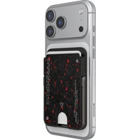 SKINARMA Vektor MagSafe držiteľ kariet peňaženka so stojanom Black/Red - Peňaženky