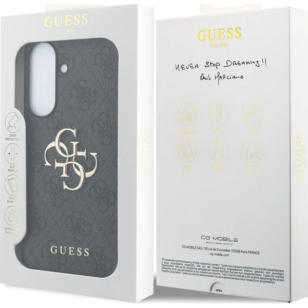 Guess PU 4G Metal Logo kryt Samsung Galaxy A57 šedý - Puzdra - Obrázok b368d5bed589479394a394ebeb213d65