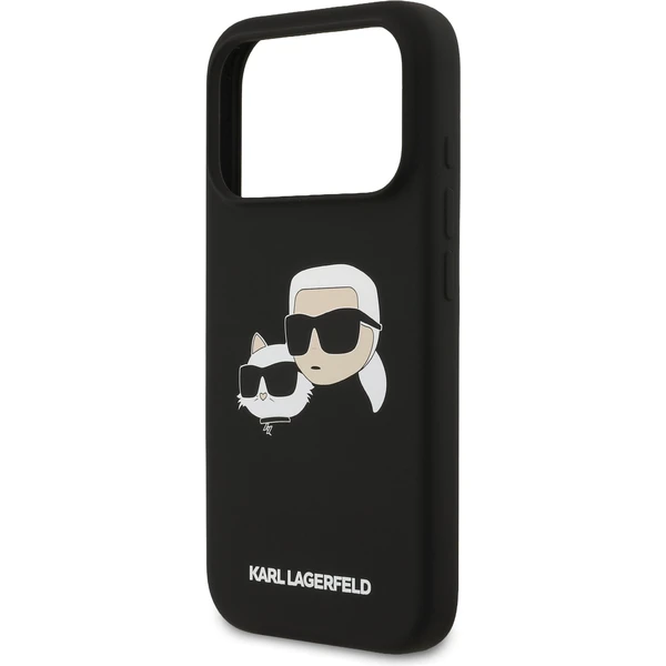 Karl Lagerfeld Liquid Silicone Double Heads MagSafe kryt iPhone 17 Pro čierny - Puzdra - Obrázok b407c26bfd864656aa5b38810a58a365