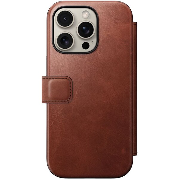 Nomad Modern Leather Folio MagSafe púzdro iPhone 16 Pro olde dublin