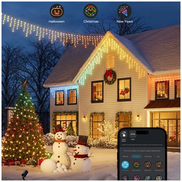 Govee Smart LED dekoratívne cencúle RGB Matter, 10m - Inteligentné osvetlenie - Obrázok b43e8abdae764db7baee7b0437696b2a