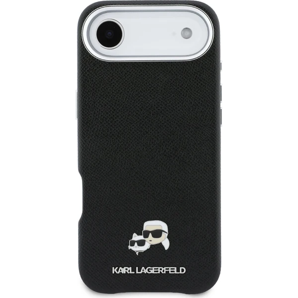 Karl Lagerfeld PU Karl a Choupette Heads Pins MagSafe kryt iPhone Air čierny - Puzdra - Obrázok b468bd466649400d8f304c9016ed93d9