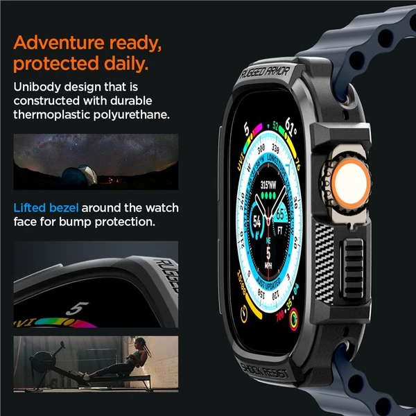 Spigen Rugged Armor kryt Apple Watch Ultra 3/2/1 (49mm) čierny - Puzdra - Obrázok b46a473a436b4be288958471b0a38f5d