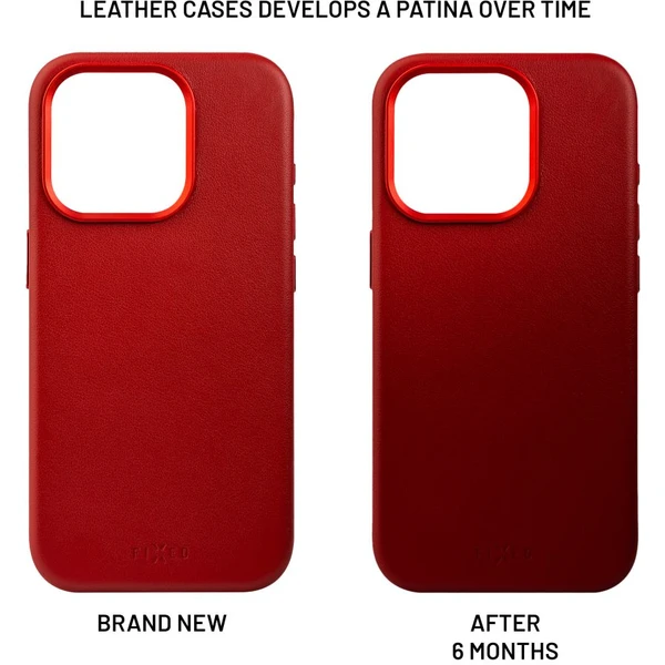 FIXED MagLeather kožený kryt s MagSafe Apple iPhone 16 červený - Puzdra - Obrázok b47ee53b728d42aabc8ac068e07e3072