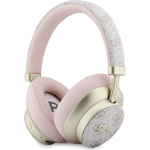 Guess PU 4G Gold Script Metal Logo ENC Bezdrôtová Slúchadlá Pink - Slúchadlá - Hlavný obrázok