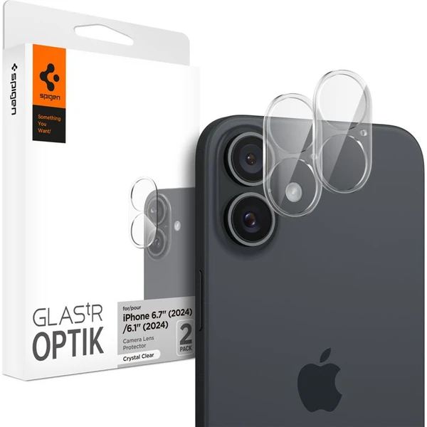 Spigen Glass tR Optik sada skiel iPhone 16/16 Plus číra (2-pack) - Ochranné fólie a sklo - Hlavný obrázok