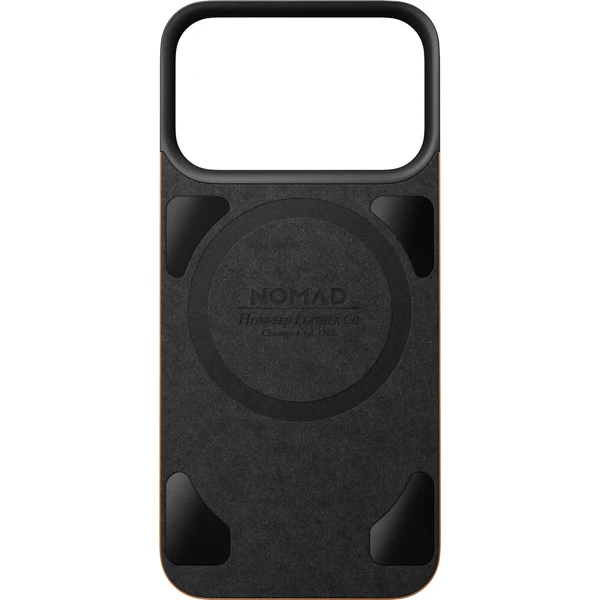 Nomad Magnetic Leather Back (Horween) MagSafe kožený kryt iPhone 18 Pro Saddle - Puzdra - Obrázok b4b36a8cf92d4c919257bbfff9c68dfc
