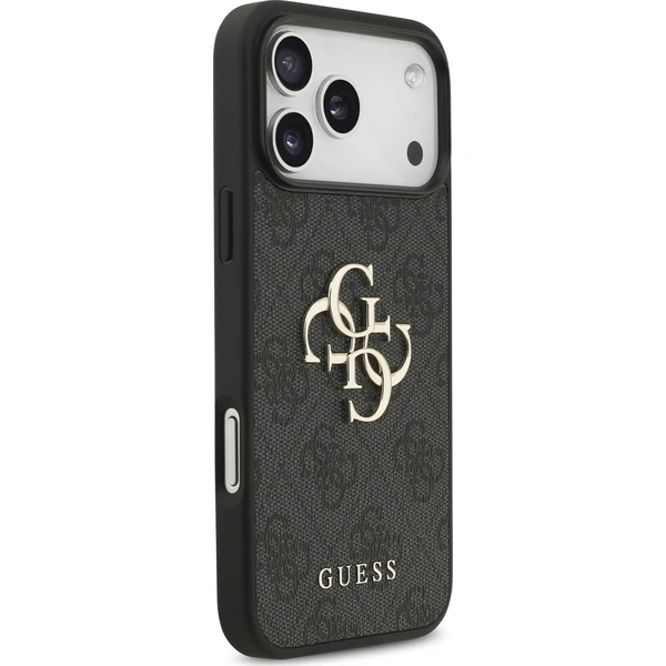 Guess PU 4G Metal Logo Zadný kryt pre iPhone 18 Pro Max Grey - Puzdra - Obrázok b4b48e78668e408e86cfe50e03edffe8