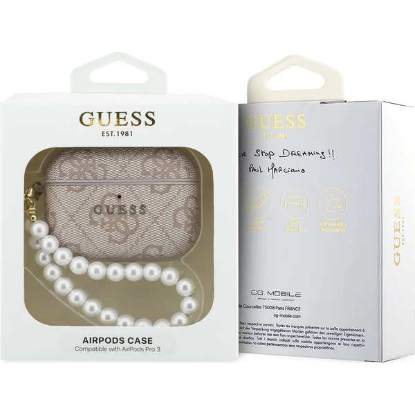 Guess PU 4G Classic Logo Pearl Strap púzdro AirPods Pro 3 ružové - Puzdra - Obrázok b4d237e8459946ce8ea9cf1d7d431d0b