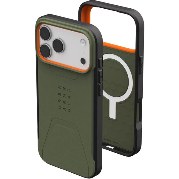 UAG Civilian Magsafe kryt iPhone 17 Pro Max zelený/oranžový - Puzdra - Obrázok b4f45b8f821442e5886b1b412146f2c2