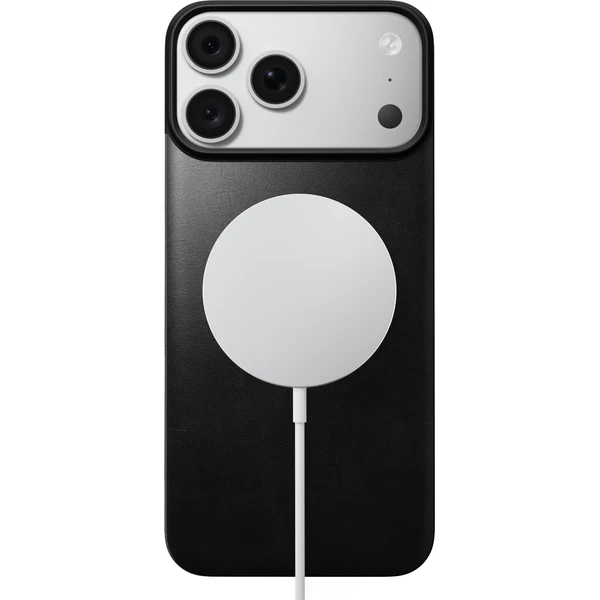Nomad Magnetic Leather Back (Horween) MagSafe kožený kryt iPhone 17 Pro Max/18 Pro Max Black - Puzdra - Obrázok b4fd86f24e684c2b9b5e92c4c9afba72