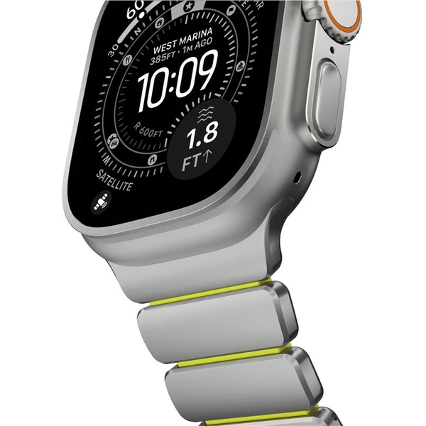 Nomad Stratos Band FKM remienok Apple Watch 45/46/49mm Natural Titanium/Volt - Remienky - Obrázok b567bdcc376d412993d871be8a3412ce